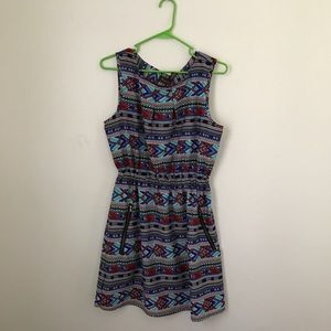 Aztec Print Dress